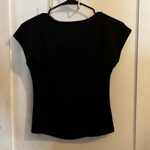 Black backless top